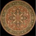 Nourison Living Treasures Area Rug Collection Rust 5 Ft 10 In. X 5 Ft 10 In. Round 99446672988